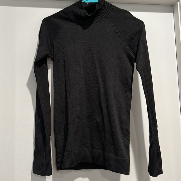 Lululemon Rest Less Mock Neck Black 4 - Picture 5 of 7